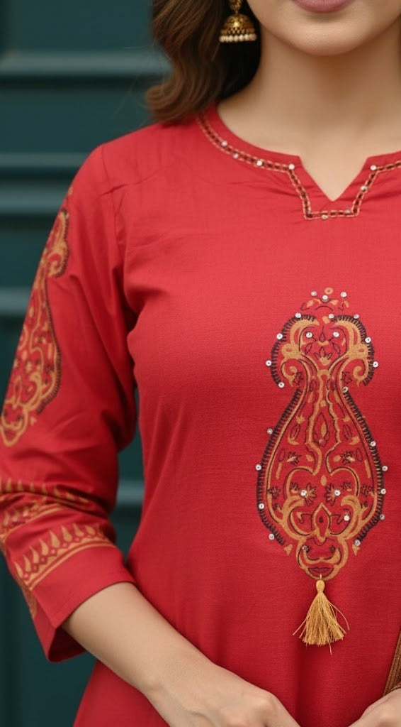 SW-KPD-001:Kurti Pant Dupatta Set