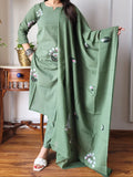 Hand Block Printed Cotton Suit Set with Dupatta