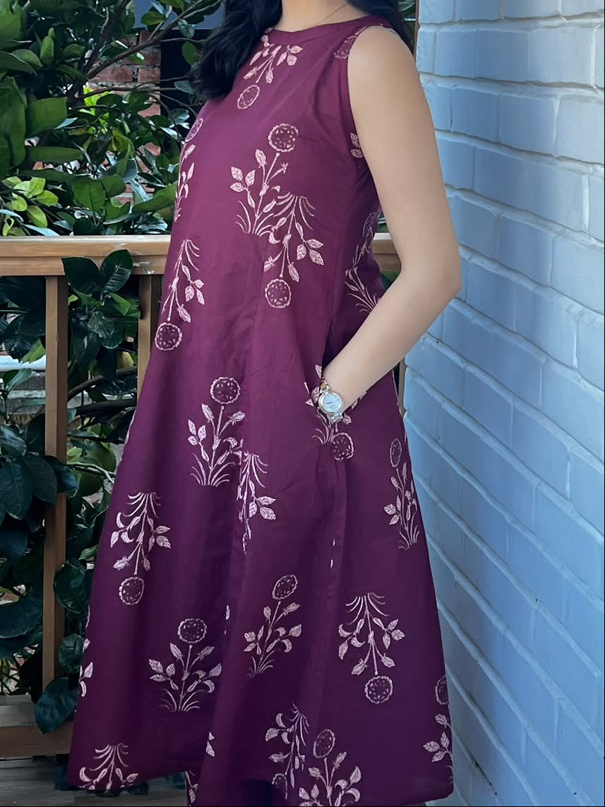 Designer Pure Cotton A-Line Co-ord Set