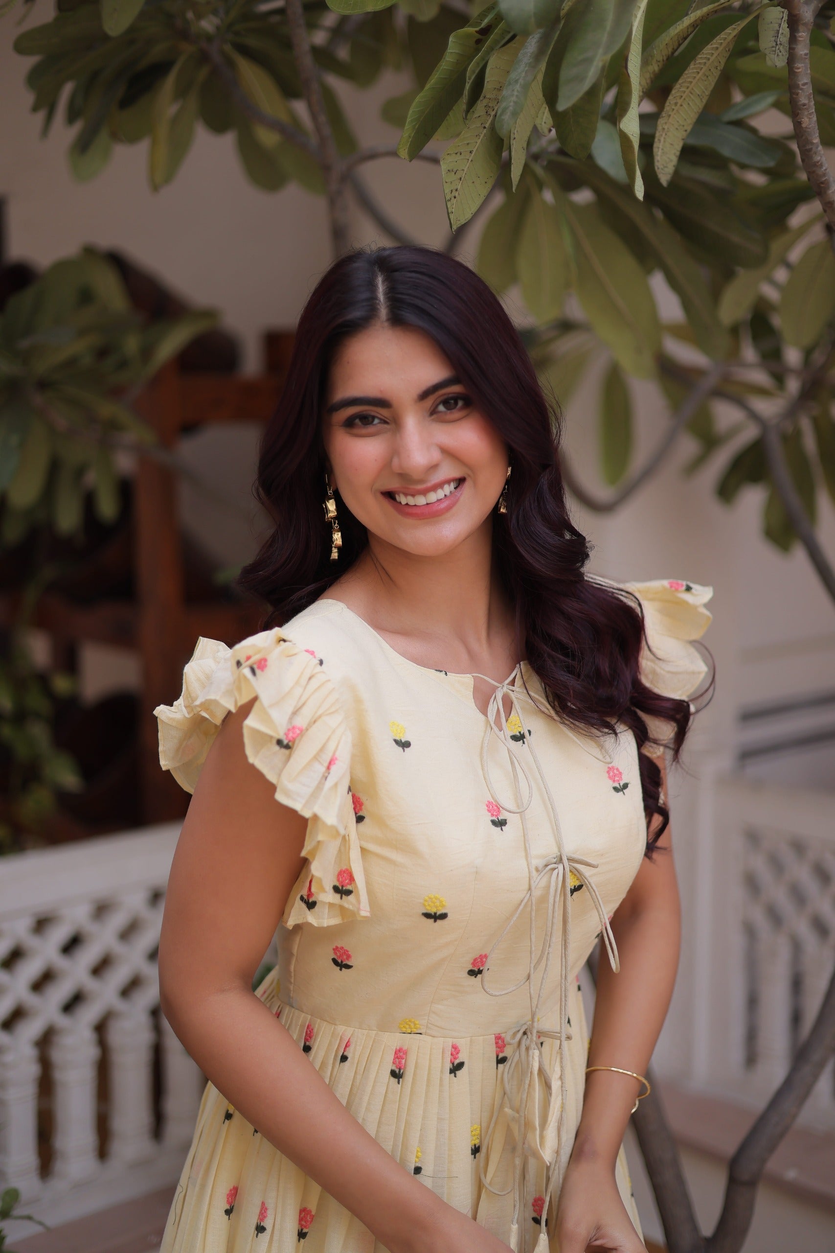 Cotton Breeze: Embroidered Designer Ethnic Dress