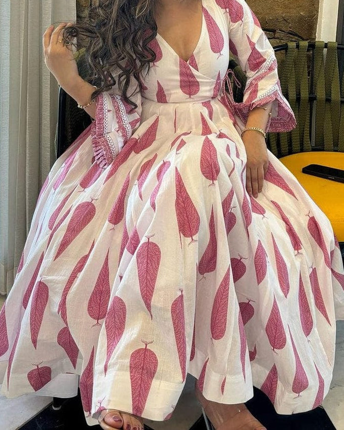 Printed Full Kali Cotton Gown