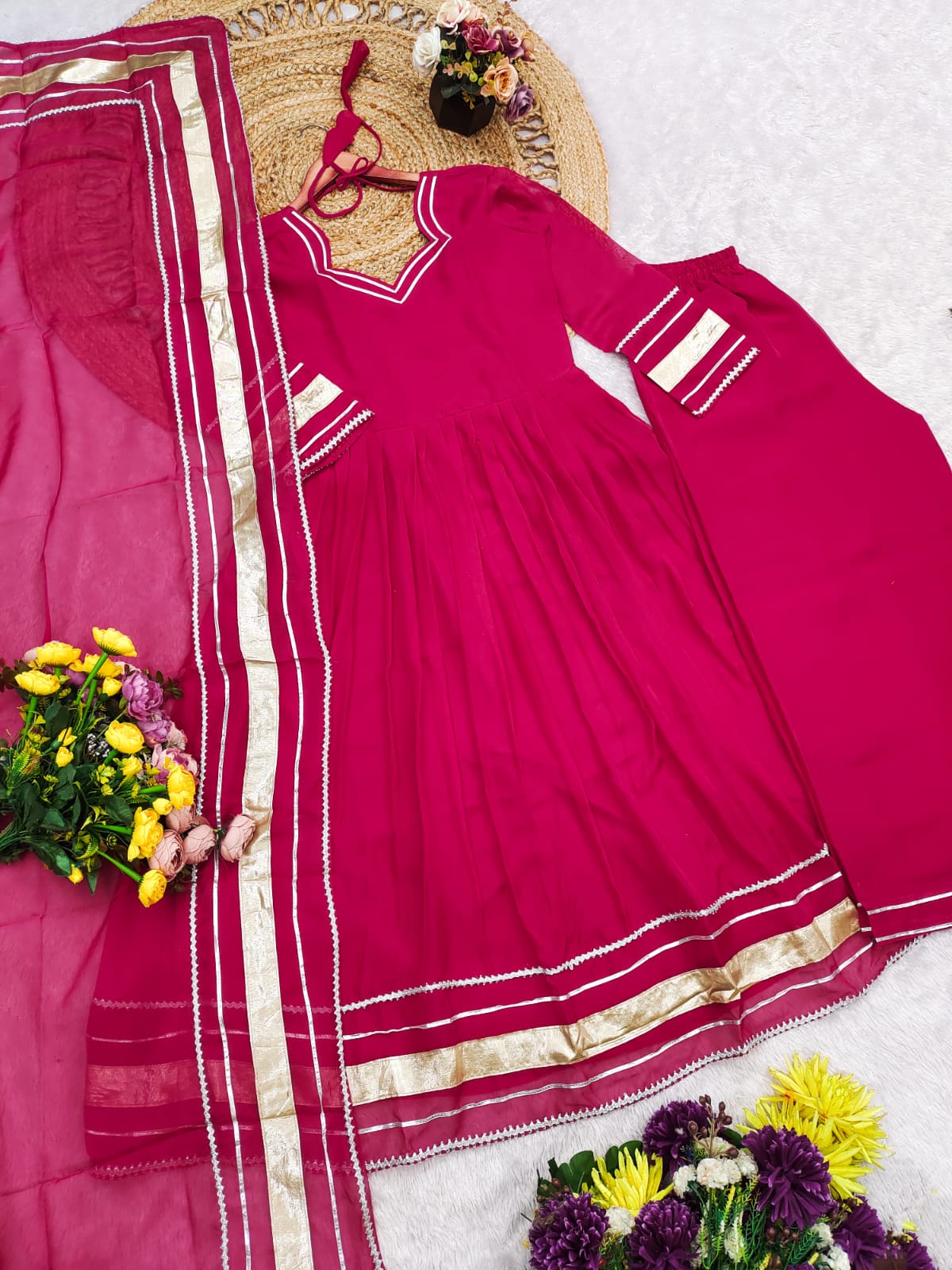 Designer Gota Patti Party Wear Set